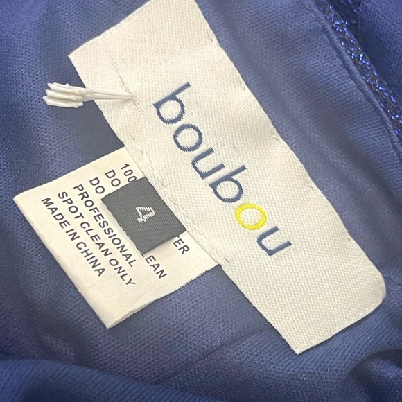 BOU BOU - METALLIC V NECK SLIT LONG GOWN - Picture 11 of 11